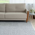 Tapete Artesanal Trama Basic Grande para Sala Mesclado Preto 150x250