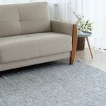 Tapete Artesanal Trama Basic Grande para Sala Mesclado Preto 150x200