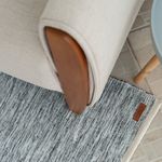 Tapete Artesanal Trama Basic Grande para Sala Mesclado Preto 150x200