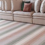 Tapete Artesanal Trama Basic de Sala Urban Listras Verde 200x250