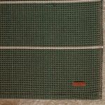 Tapete Passadeira Artesanal de Algodão Trama Basic Faccia Verde 80x150