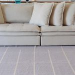 Tapete Artesanal Trama Basic de Sala Listras Cinza 150x200