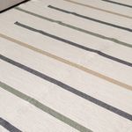 Tapete Artesanal Trama Basic de Sala Lines Verde e Preto 150x300