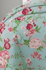 Kit Cobre Leito Colcha Casal 3 Peças Bouti Microfibra Estampada - Eloise