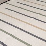 Tapete Artesanal Trama Basic de Sala Lines Verde e Preto 200x200