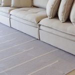 Tapete Artesanal Trama Basic de Sala Listras Cinza 200x300