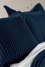 Kit Colcha King 3 Peças Costurada Dallas Azul