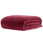 Manta Cobertor Queen Canelado Premium Londres Liso 220x240cm - Vermelho