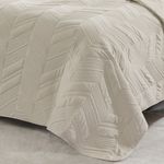 Kit Colcha Casal Golden Toque de Pessego Costurada Lotus - Bege