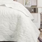 Kit Colcha Queen Golden Toque de Pessego Costurada - Branco
