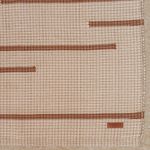 Tapete Passadeira Artesanal de Algodão Trama Basic Listras Marrom 80x150