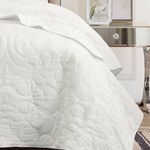 Kit Colcha Super King Golden Toque de Pessego Costurada - Branco