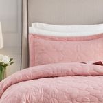 Kit Colcha Super King Golden Toque de Pessego Costurada - Rose