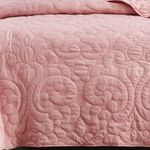 Kit Colcha Super King Golden Toque de Pessego Costurada - Rose