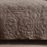 Kit Colcha Casal Golden Toque de Pessego Costurada - Taupe