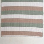 Tapete Passadeira Algodão Trama Basic Faixas Verde 80x150