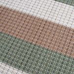 Tapete Passadeira Algodão Trama Basic Faixas Verde 80x150