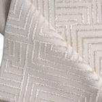 Tapete Sala Perfil Leve Caspian Quadros Off White e Bege 140x200