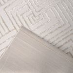 Tapete Sala Perfil Leve Caspian Quadros Off White e Bege 200x250