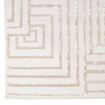 Tapete Sala Perfil Leve Caspian Quadros Off White e Bege 200x250