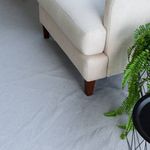 Tapete Artesanal Trama Basic Grande para Sala Liso Cinza 200x200