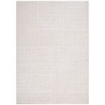 Tapete Sala Perfil Leve Caspian Lines Off White e Bege 200x250