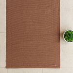 Tapete Passadeira Artesanal Trama Basic Liso Caramelo 70x150