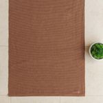 Tapete Passadeira Artesanal Trama Basic Liso Caramelo 70x300