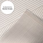 Tapete Sala Perfil Leve Caspian Lines Off White e Bege 300x400