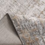 Tapete Sala Perfil Leve Caspian Estonado Off White e Cinza 240x300