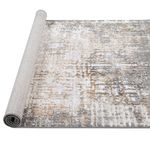 Tapete Sala Perfil Leve Caspian Estonado Off White e Cinza 240x300