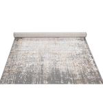 Tapete Sala Perfil Leve Caspian Estonado Off White e Cinza 240x300
