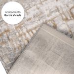 Tapete Sala Perfil Leve Caspian Estonado Off White e Cinza 250x350