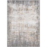 Tapete Sala Perfil Leve Caspian Estonado Off White e Cinza 140x200