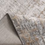 Tapete Sala Perfil Leve Caspian Estonado Off White e Cinza 140x200