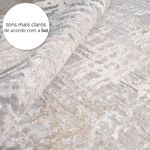 Tapete Sala Perfil Leve Caspian Estonado Off White e Cinza 140x200