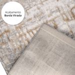 Tapete Sala Perfil Leve Caspian Estonado Off White e Cinza 140x200