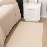 Tapete Passadeira Artesanal de Algodão Trama Basic Liso Cru 80x150