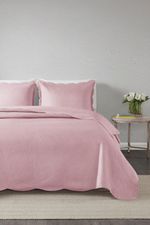 Kit Cobre leito Colcha King 3 Peças Bouti Microfibra Dots - Rosa