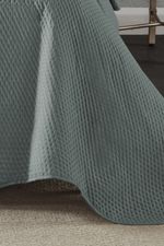Kit Cobre leito Colcha Solteiro 2 Peças Bouti Microfibra Dots - Cinza