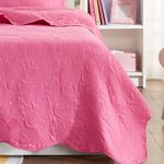 Kit Cobre Leito Colcha Infantil 2 Peças Solteiro Liso - Pink