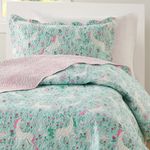 Kit Cobre Leito Colcha Infantil 2 Peças Solteiro Estampada Unicornio