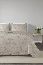 Kit Cobre Leito Colcha King 3 Peças Boutis Estampada Dupla Face - Liv
