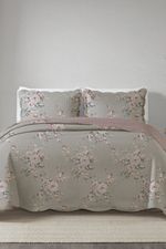 Kit Cobre Leito Colcha King 3 Peças Boutis Estampada Dupla Face - Ivy