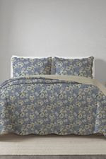 Kit Cobre Leito Colcha Queen 3 Peças Boutis Estampada Dupla Face - Helga