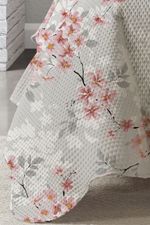 Kit Cobre Leito Colcha Super King 3 Peças Boutis Estampada Dupla Face - Lily
