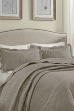 Kit 2 Porta Travesseiros Matelasse 150 Fios Microfibra 70x50cm com Aba Americana Splendor - Taupe