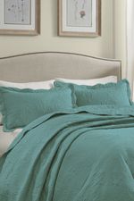 Kit 2 Porta Travesseiros Matelasse 150 Fios Microfibra 70x50cm com Aba Americana Splendor - Verde