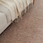 Tapete Artesanal Trama Basic Grande para Sala Mesclado Marrom 200x300
