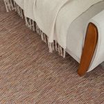 Tapete Artesanal Trama Basic Grande para Sala Mesclado Marrom 200x400
